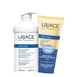 Uriage Xémose Lipid-Replenishing Cream 400mL + Cleansing Soothing Oil 200mL