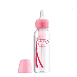 Dr Brown’s Natural Flow Options+ Anti-Colic Baby Bottle Pink 250mL